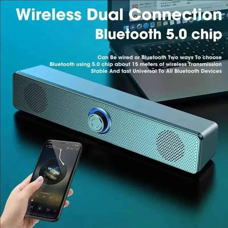 Enceinte PC Soundbar USB – Son Stéréo 3D, AUX & Bluetooth, TV / PC / Gaming