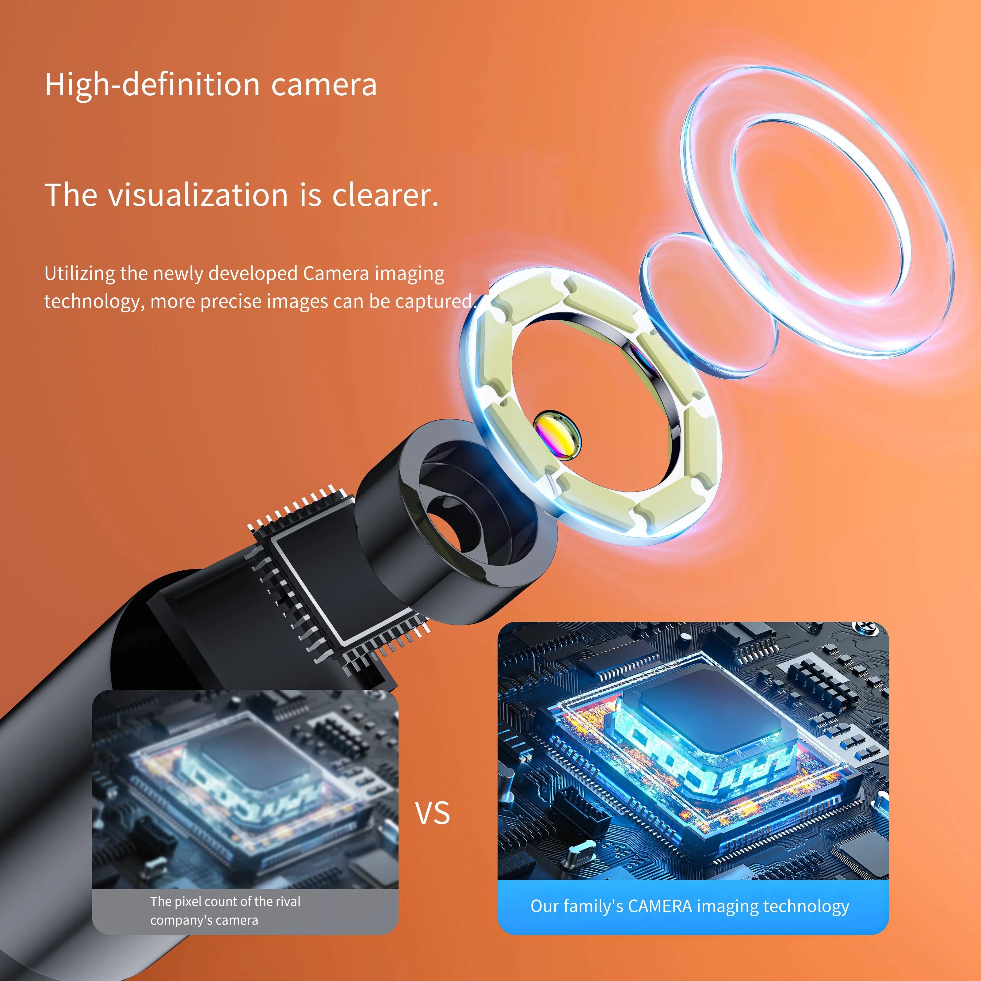 Caméra Endoscope USB-C 7mm IP67 - 6 LEDs Ajustables Inspection Flexible Android PC