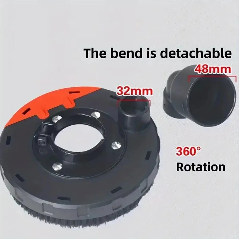 Carter Protection Poussière Meuleuse 100-125mm Capot Aspiration Béton Pierre Coupe Disque