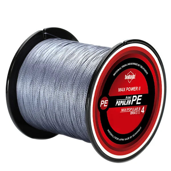 Tresse Pêche SeaKnight TriPoseidon 4 Brins 300m PE 8-60LB Multifilament Carpe Carnassier