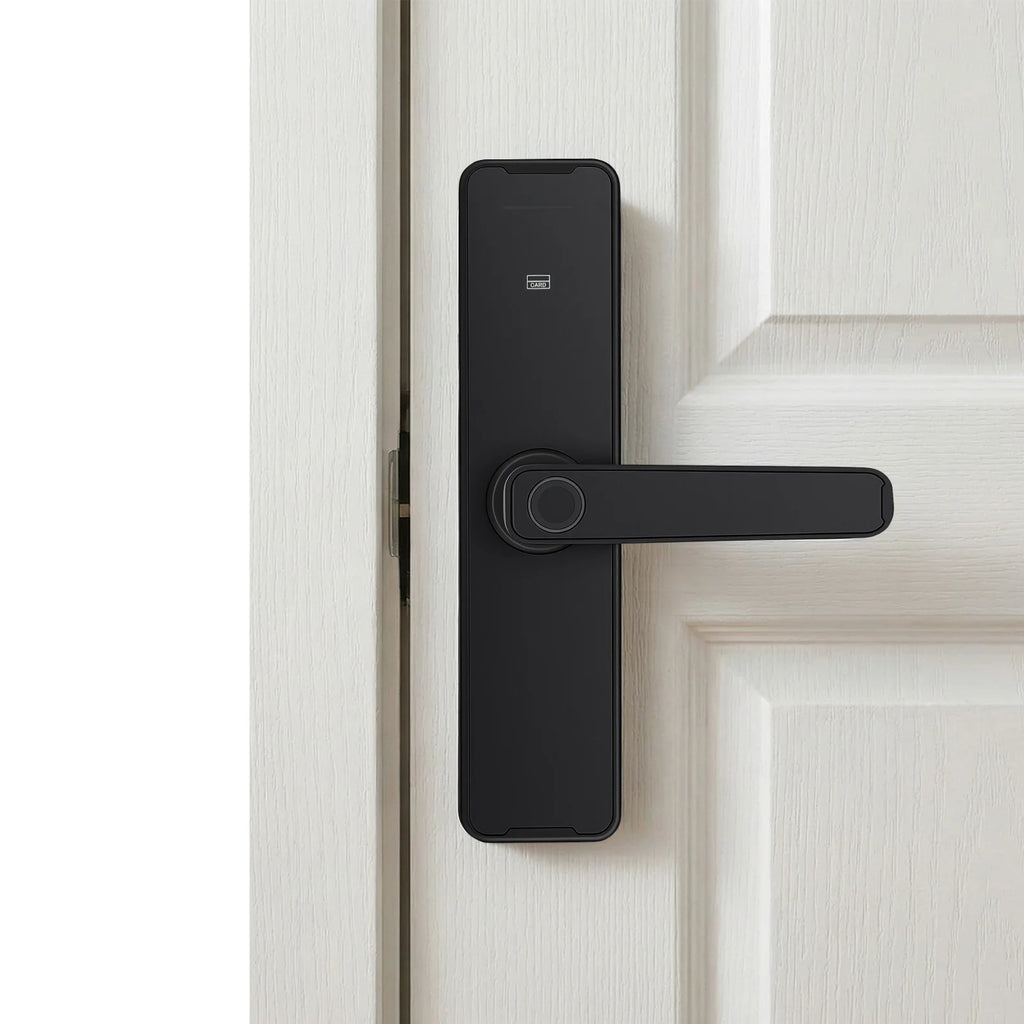 Serrure Intelligente Connectée Tuya – Empreinte, Code, Carte, Clé, App – Aluminium Noir