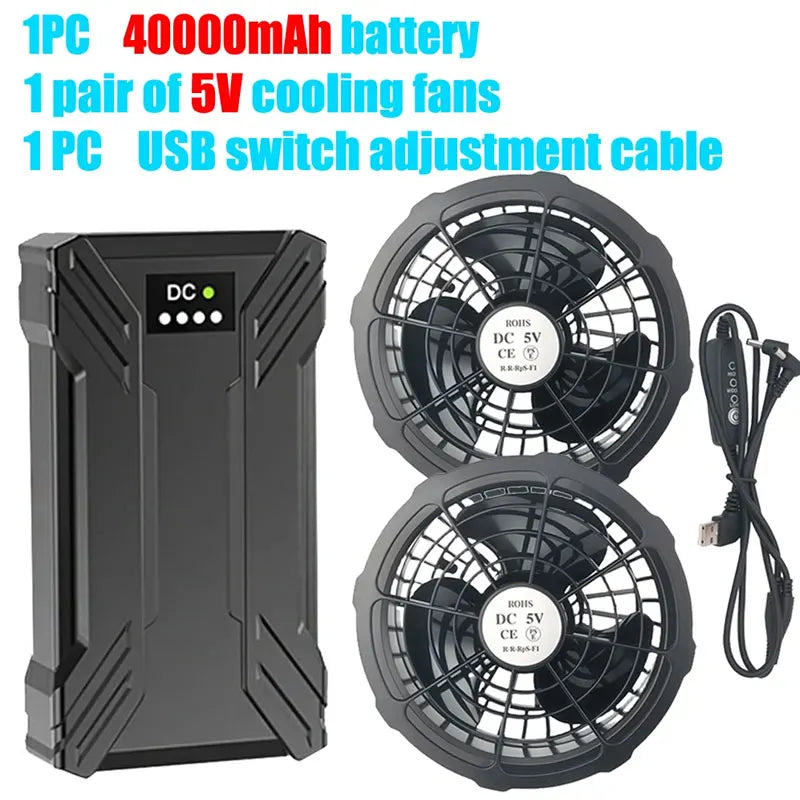 Powerbank Chauffante 30000mAh 40000mAh Batterie Externe Chauffage Veste Gants Gilet Chauffant DC