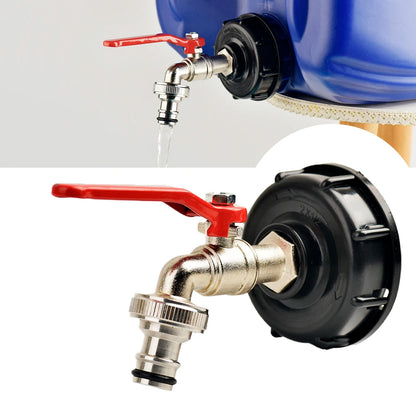 Adaptateur Robinet Cuve IBC S60×6 – Raccord Rapide 16mm Laiton/Alliage | Jardin & Maison