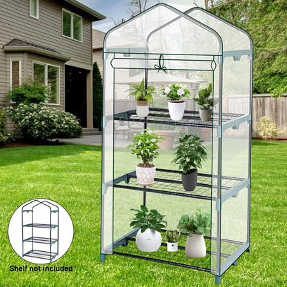 Housse de Serre de Jardin Transparente PVC – Imperméable, Anti-UV, Double Fermeture Éclair | 2 Tailles