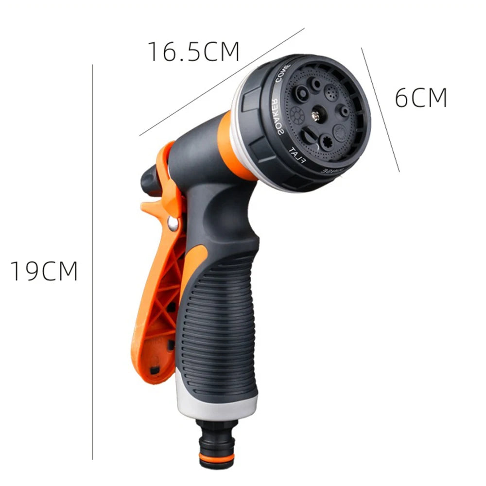 Pistolet d'Arrosage 8 Modes Haute Pression Réglable – Jardin, Pelouse & Nettoyage Extérieur (6 Styles)