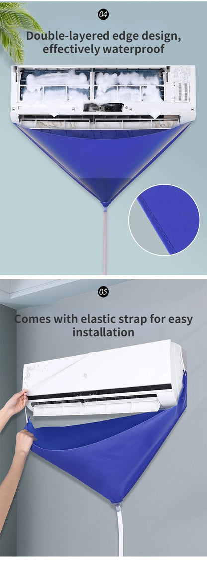 Kit de Nettoyage Climatiseur Mural – Housse Étanche avec Tuyau d'Évacuation