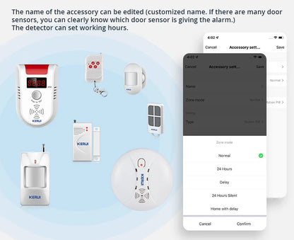 Sirène d'Alarme WiFi KERUI 110dB – Compatible Tuya, Alexa & Google Home, Détecteur de Mouvement