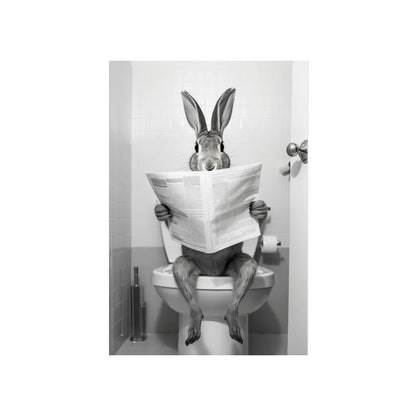 Affiche Humour Alpaga aux Toilettes 