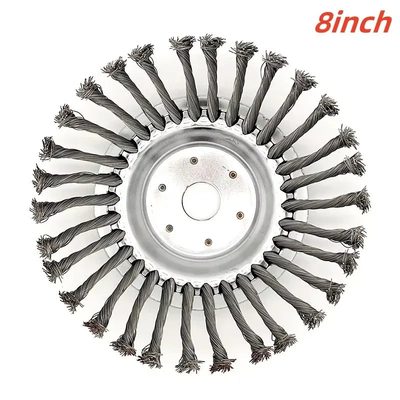 Disque brosse en acier titane LUSQI – Tête de débroussailleuse 6, 8 ou 10 pouces | Désherbage & Dérouillage