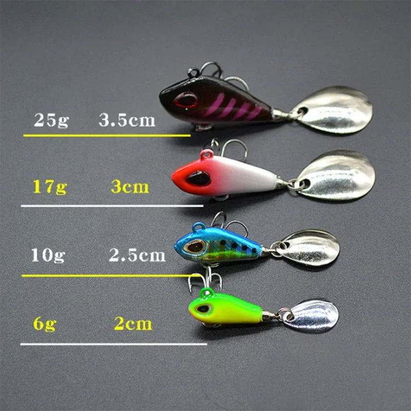 Leurre Pêche VIB Métal Cuillère 6g 10g 17g 25g Vibration Spinner Crankbait Carnassier Brochet Perche