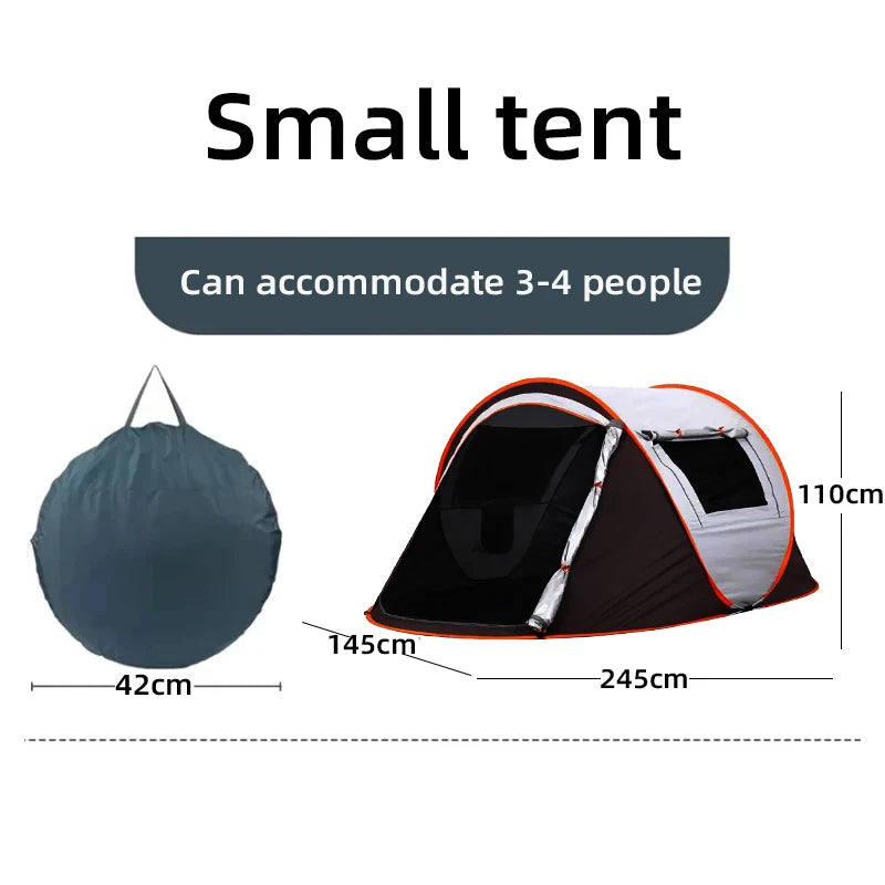Camping en tente automatique pop-up 5-8 personnes - Ouverture instantanée 280x210cm