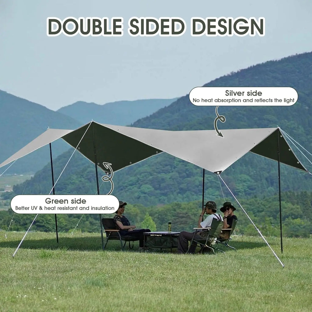 Bâche Imperméable 180g/m² PE - Protection UV Résistante Intempéries Jardin Piscine Bois