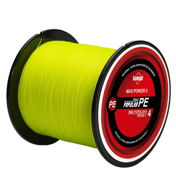 Tresse Pêche SeaKnight TriPoseidon 4 Brins 300m PE 8-60LB Multifilament Carpe Carnassier