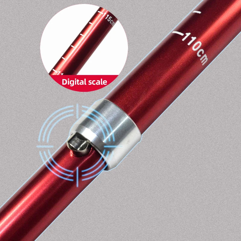 Bâton de randonnée pliable en 5 sections, portable, pour le camping et la marche, idéal pour les personnes âgées et les adeptes de la randonnée nordique. Facile à ranger dans un sac. 1 pièce. 