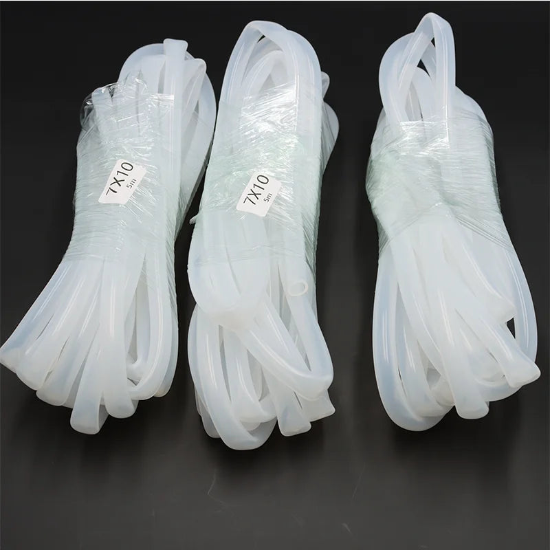 Tuyau Silicone Alimentaire Transparent | Flexible Non Toxique 2 à 18mm - 1m ou 5m