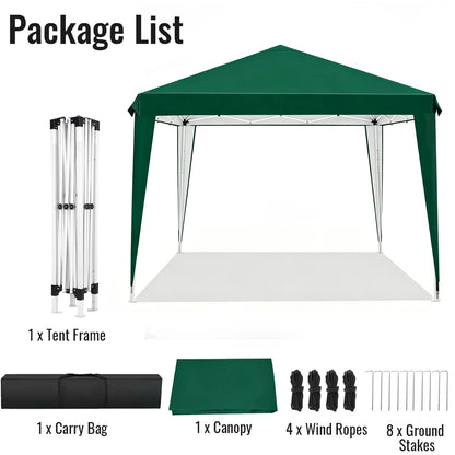 Kiosque Pliant Pop-Up 3x3 m – Toile Oxford 420D UPF 50+, Imperméable, Sac de Transport Inclus