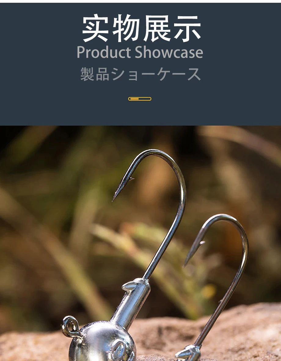 Tête Plombée Hameçon Pêche Jig Head 1g-28g Leurre Souple Carnassier Brochet Perche