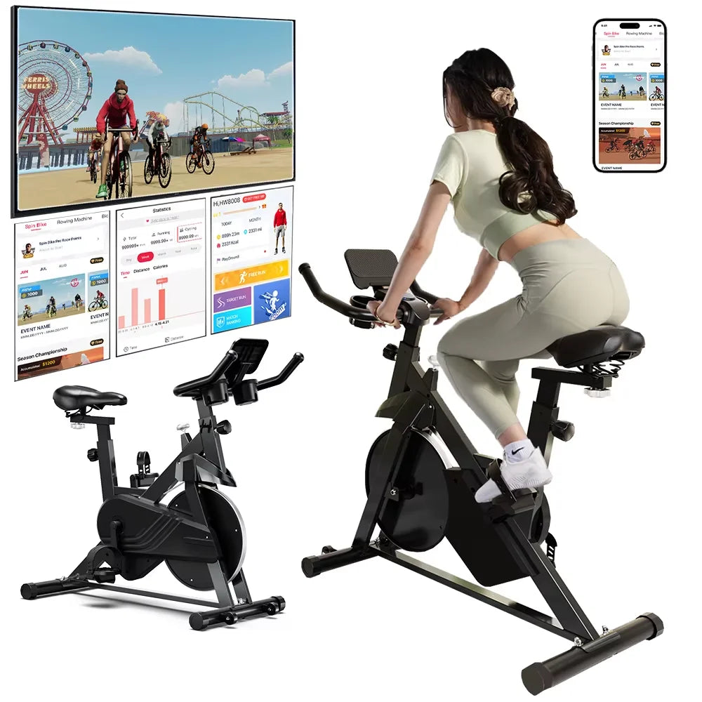 Vélo d'Appartement Magnétique Superun - Support Tablette Selle Confort Résistance Réglable - APPRO-DISTRI