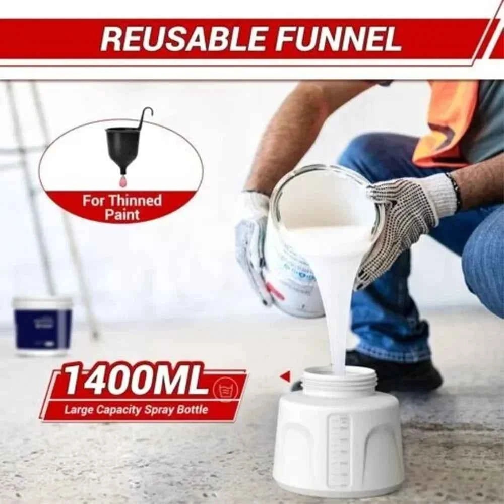 Pistolet à Peinture Électrique 850W HVLP 1400ml 4 Buses Cuivre Pulvérisateur Professionnel Maison