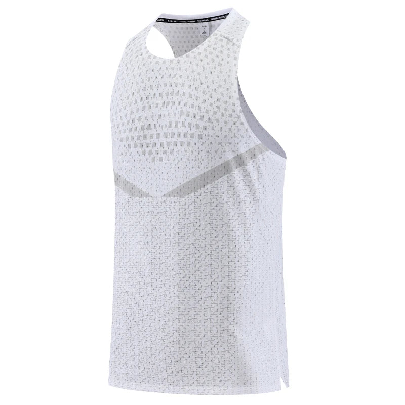 Men Gym Vest Quick-Drying Mesh Breathable Summer Cool Beach Travel Undershirt Basketball Training Fashion Running Tanks