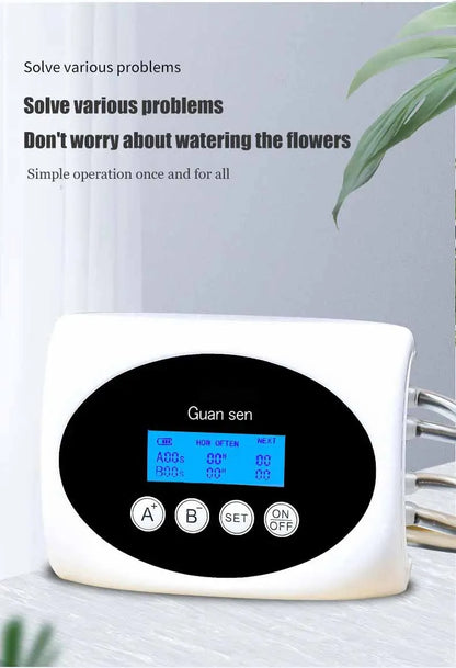Arroseur Automatique Solaire Double Pompe – Minuterie Intelligente Goutte-à-Goutte, 10m / 15m / 20m