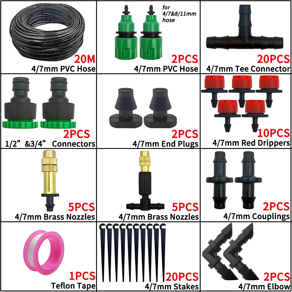 Système d'Irrigation Goutte-à-Goutte Oasis 5-50M - Arrosage Automatique Jardin Potager