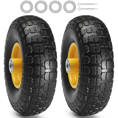 Roues PU Solides 10" Sans Crevaison – Lot de 2 | Charge 180 ou 400 lbs