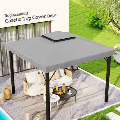 Toit de Remplacement Pergola 3x3m Double Toit – Polyester Anti-UV | Outsunny