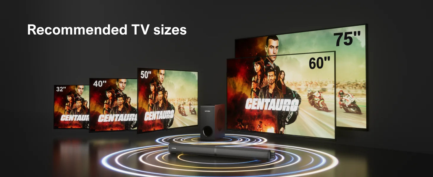 Barre de Son ULTIMEA 200W 4.1CH - Système Home Cinéma Bluetooth avec Subwoofer