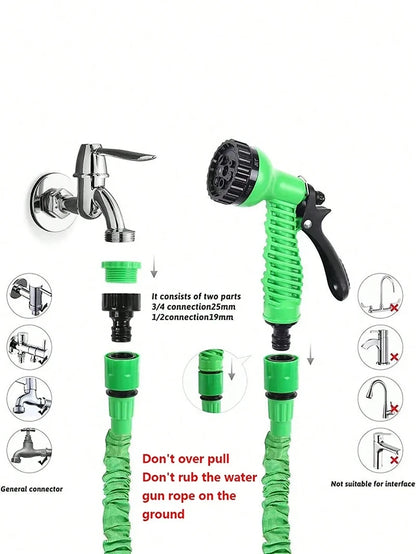 Tuyau d'Arrosage Extensible avec Pistolet Haute Pression 7 Modes