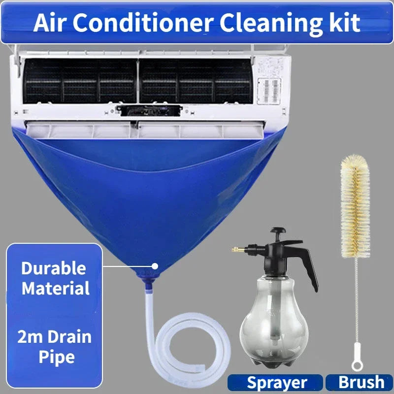 Kit de Nettoyage Climatiseur Mural – Housse Étanche avec Tuyau d'Évacuation