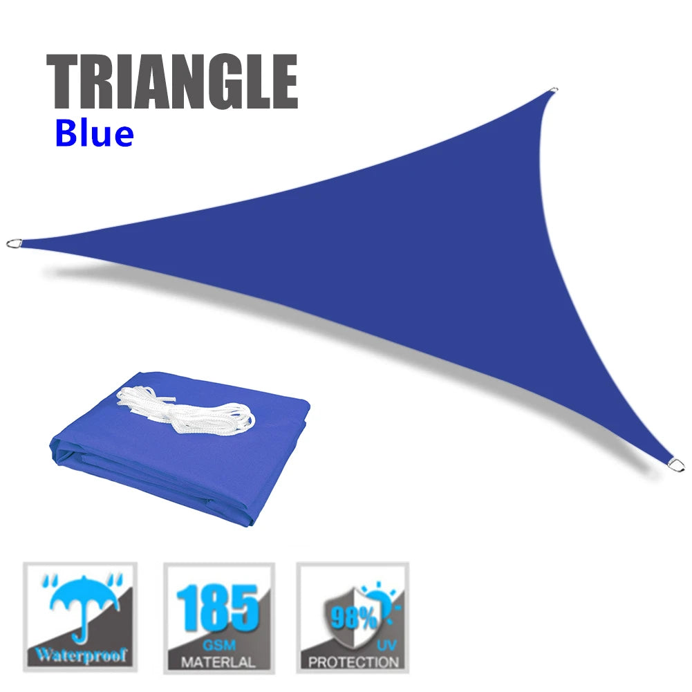 Voile d'Ombrage Triangulaire Imperméable Oxford – Anti-UV 98% | Terrasse, Jardin, Pergola