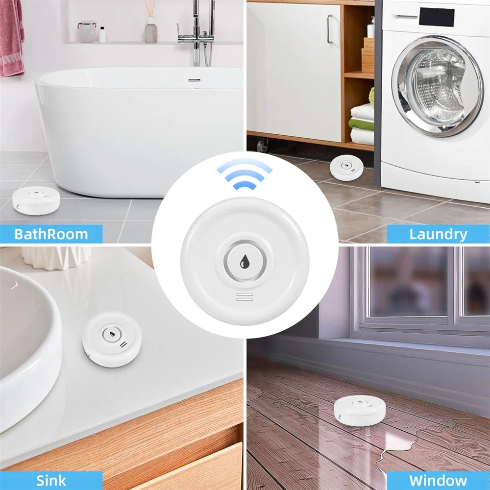 Détecteur de Fuite d'Eau WiFi Fuers – Alarme 100dB, Alerte Smartphone, Compatible Tuya/Smart Life
