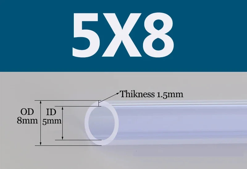 Tuyau Silicone Alimentaire Transparent | Flexible Non Toxique 2 à 18mm - 1m ou 5m