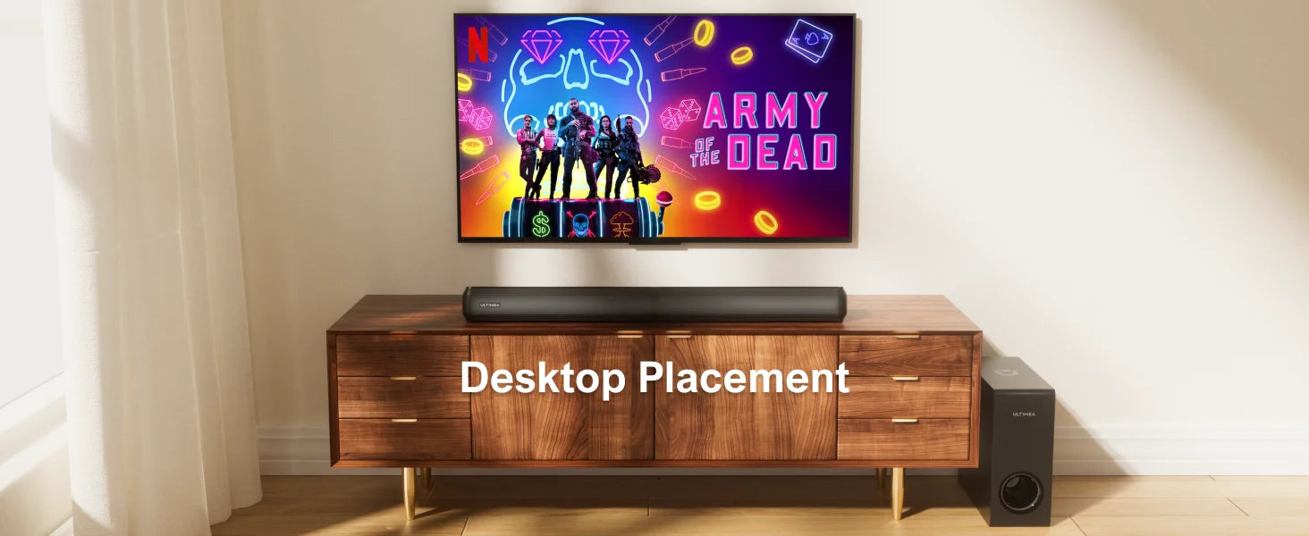 Barre de Son ULTIMEA 200W 4.1CH - Système Home Cinéma Bluetooth avec Subwoofer