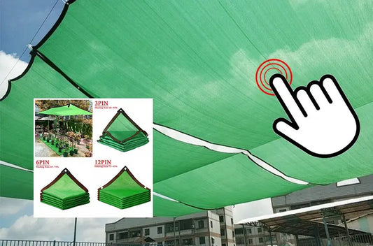 Filet d'Ombrage HDPE Noir 4/6/12PIN – Pare-Soleil Anti-UV 50~90% | Jardin, Serre, Pergola