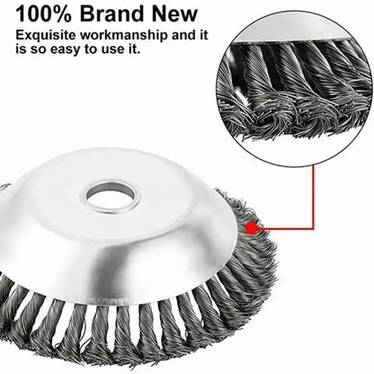 Disque brosse en acier titane LUSQI – Tête de débroussailleuse 6, 8 ou 10 pouces | Désherbage & Dérouillage