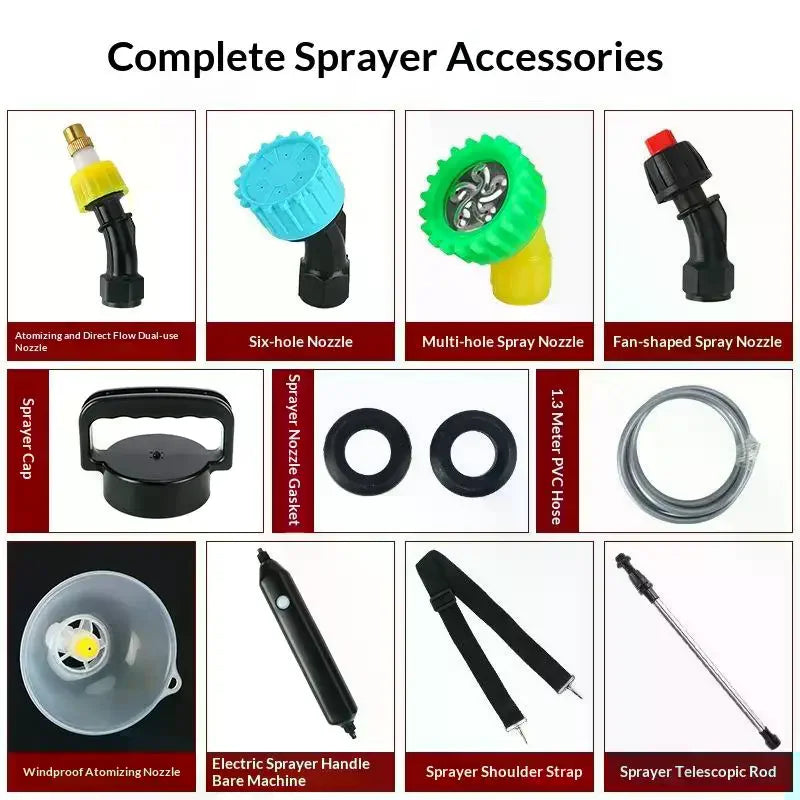 Accessoires Pulvérisateur Électrique Universel – Lance Télescopique, Buses, Joints, Tuyau | eelhoe