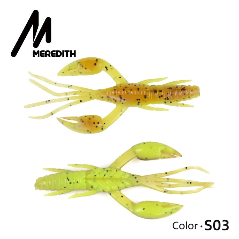 Leurres Écrevisse DoliveCraw 50mm/65mm/80mm - Lot 5 Leurres Souples Silicone Bar Brochet