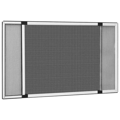 Moustiquaire Extensible pour Fenêtre vidaXL – Cadre Aluminium, (75-143)x50 cm, Sans Perçage