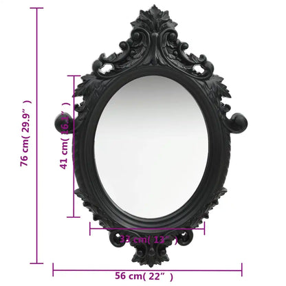 Miroir Mural Style Château 56x76 cm – Élégance Baroque & Vintage