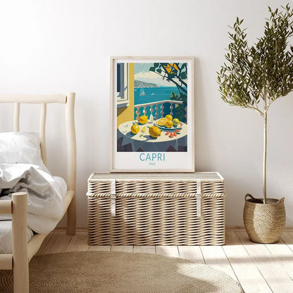 Affiche Capri Citrons La Dolce Vita