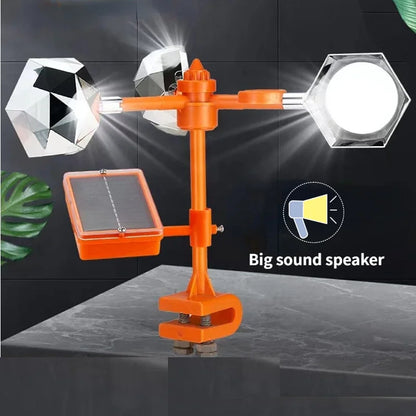 Répulsif Solaire Ultrasonique Anti-Oiseaux 360° – Rotatif, Étanche, Usage Extérieur