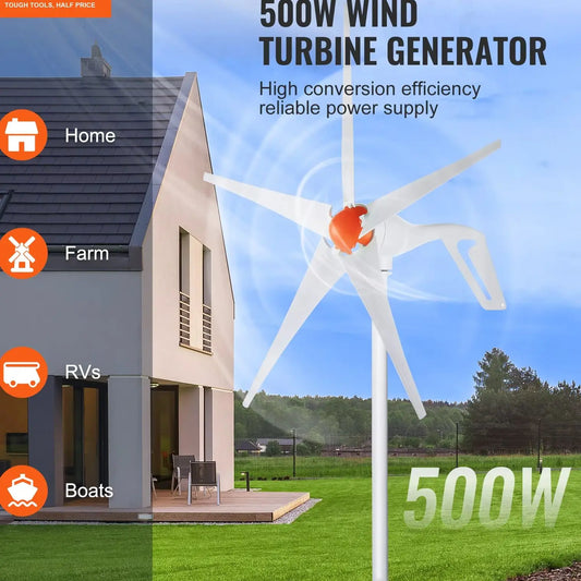 Éolienne 12V 500W/800W SucceBuy avec Contrôleur MPPT – Kit Complet