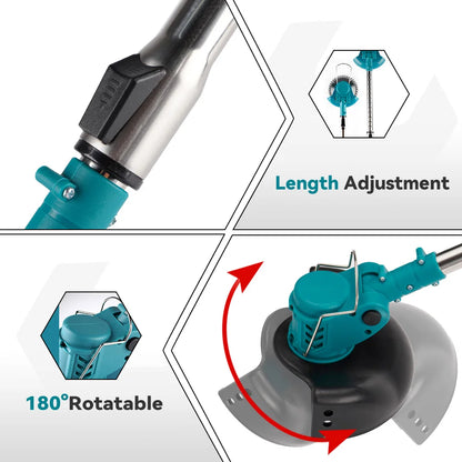 Débroussailleuse électrique sans fil Yofidra – 1500W, 12000 RPM, Télescopique 100-135 cm | Batterie 18V