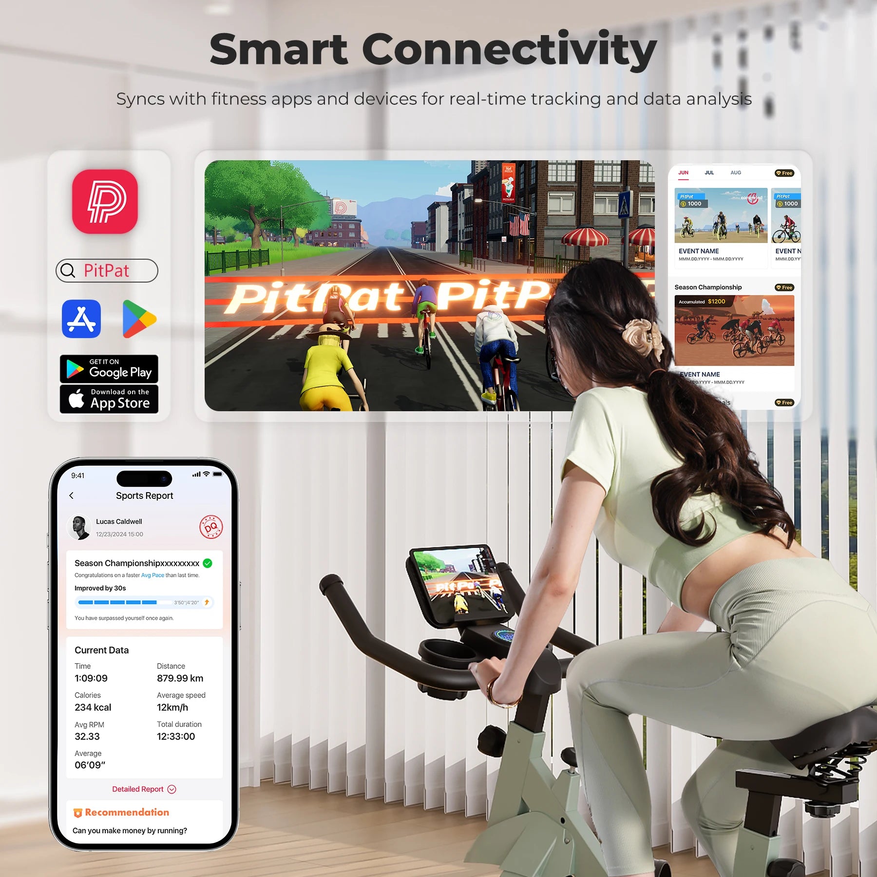 Vélo d'Appartement Magnétique Superun - Support Tablette Selle Confort Résistance Réglable - APPRO-DISTRI