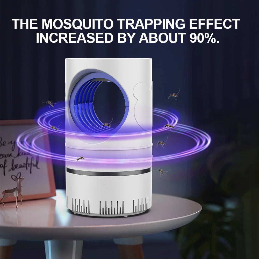 Piège à Moustiques USB LED – Lampe Anti-Insectes 360° à Aspiration
