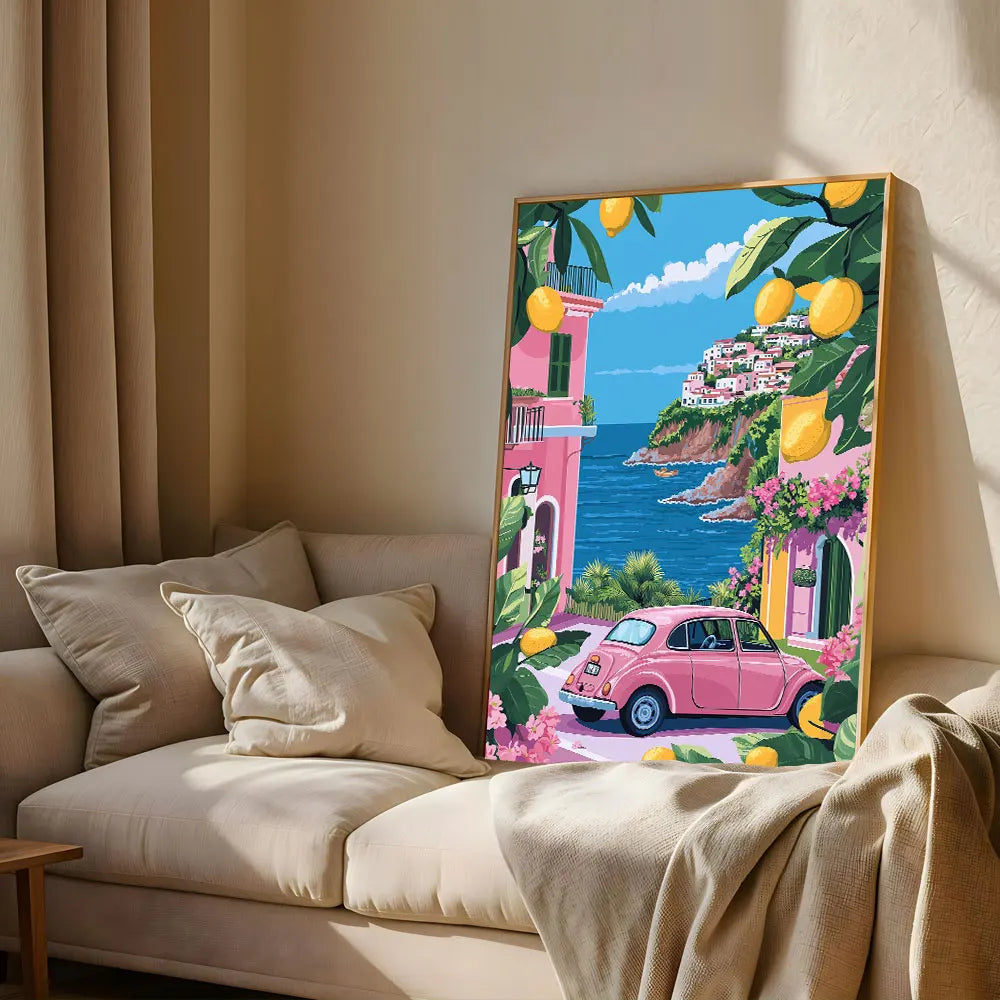 Affiche Capri Citrons La Dolce Vita