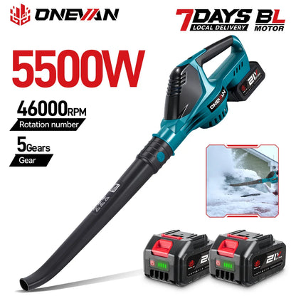Souffleur de Feuilles Sans Fil Brushless 5500W – Compatible Batterie Makita | ONEVAN