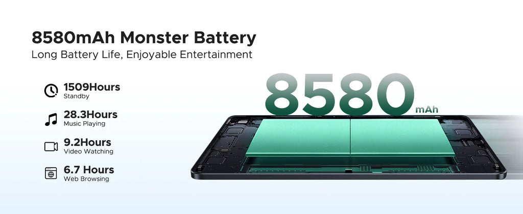 Tablette DOOGEE U11 Pro 11" Android 16 - 30GB RAM (6+24) + 256GB - Écran 90Hz - 8580mAh